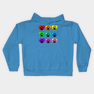 Paw print hearts Kids Hoodie